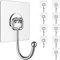 OZNEWLIFE Ganci Adesivi,Appendi Accappatoio Bagno Pacco,Gancio Adesivo Carico Massimo 5 kg,Ganci Adesivi Bagno Per Appendere Chiavi, Spine, Utensili da Cucina, Asciugamani e Altro.
