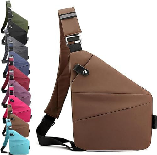 Diebstahlsichere Reisetasche, Diebstahlsichere Tasche, Anti Diebstahl Tasche, Damendiebstahlsichere UmhäNgetasche,Brusttasche aus Nylon für Damen und Herren, leicht, einfach und mit großem Fassungsver