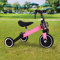 2 in 1 Kinder Dreirad & Laufrad & Balance Bike mit verstellbarem Sitz und Lenker, Kinder Tricycle mit abnehmbaren Pedalen, für Kinder von 1-3 Jahre alt-2 in 1 (rosa)