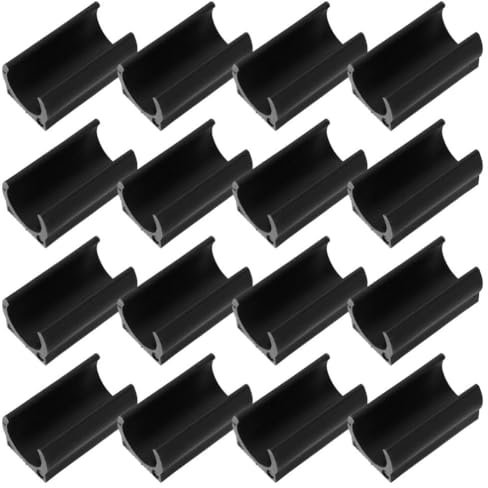 UKCOCO 30 Stück Kunststoff-Stuhlfüße, U-förmige Bodengleiter, Rohrkappen, Abdeckung, Fußpolster, rechteckig, rutschfest, Stuhlbeinschoner für Möbelbeine, 22 mm