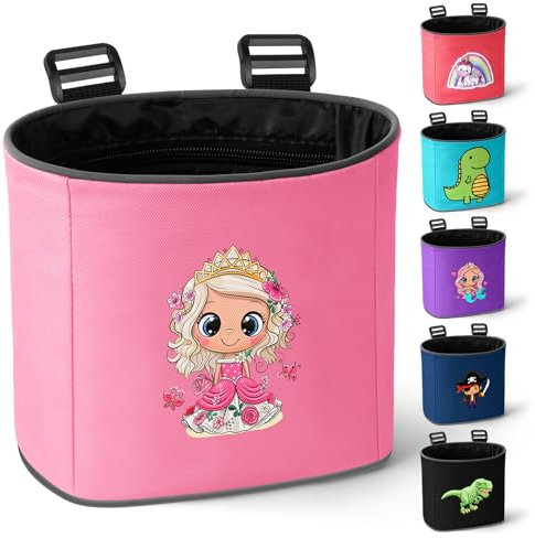 Adiwo Kinder Lenkertasche,Fahrradtasche Kinder Laufrad Lenkertasche Lenkerkorb Fahrrad Lenker Tasche Laufrad Zubehör Fahrradkorb Vorne Tasche Fahrradkorb für Laufrad Dreirad Scooter Rosa
