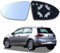 ZkateTrade Passend für Golf 7 Spiegelglas Links Beheizbar Asphärisch Spiegelglas Links Fahrerseite Beheizbar Asphärisch mit Trägerplatte Ersatzspiegelglas Golf 7 Außenspiegel Glas
