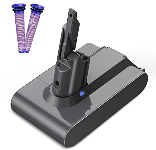 Ersatzakku Für Dyson V7, Akku Für SV11 V7 Animal V7 Motorhead V7 Trigger V7 Fluffy V7 Mattress, Li-Ion 8000 mAh Akku mit 2 Filtern Battery V7