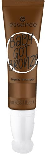 essence BABY GOT BRONZE liquid bronzer, Nr. 40, Braun, langanhaltend, definierend, Einfach zu entfernen, natürlich, vegan, ölfrei, ohne Parabene, ohne Mikroplastikpartikel, 1er Pack (10ml)