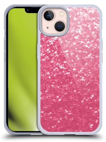 Head Case Designs Licenza Ufficiale PLdesign Rosa Rosa Stampe Sparkle Custodia Morbida in Gel Compatibile con Apple iPhone 13 E Compatibile con Magsafe Accessori