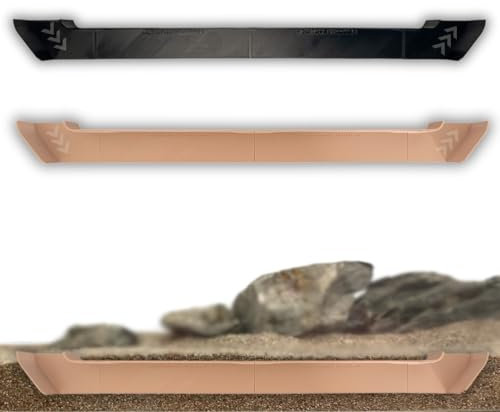 Generisch Aquatunnel Modular Starterset Aquarium Tunnel 60cm Unterirdischer XXL Modularer Tunnel Höhle für Fische Welse Garnelen Krebse Fischtunnel Garnelentunnel (Schwarz)