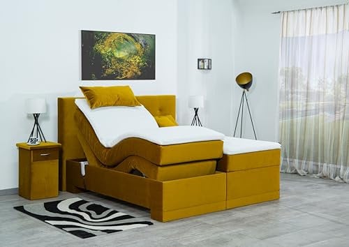 Boxspringbett Lapi 240x220, VS-Olive, 7-Zohnen Taschenfederkernmatratze, Ergoflex - Inklusive Aufbau - Deutscher Hersteller
