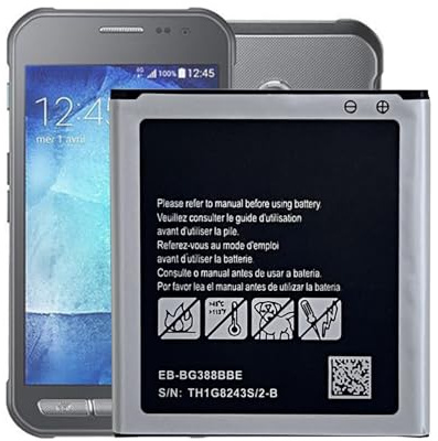 MUKUZI AKKU Compatible with Galaxy Xcover 3 SM-G388 Handy Smartphone Telefon (Replacement for EB-BG388BBE)