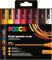 POSCA Mitsubishi Pencil - Pochette 8 Marqueurs PC5M - Pointe Moyenne - Peinture à Base d'Eau - Tout Support - Couleurs Chaudes