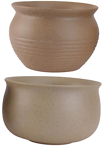 ifundom 2 Pièces Pots de Fleurs Décoratifs pour Plantes Cache Pots Chic Kaki pour Décoration Intérieure Micro