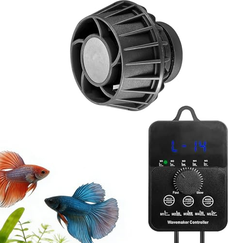 Pompa di Movimento Acquario, Pompa Mini 12W | con 5 Modalità & 10 Velocità, Portata 8000L/H, Magnetica per Acquari fino a 80cm – Bluetooth & Sensore di Luce