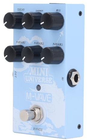 Sxhlseller Digitales Reverb-Pedal |9 Reverb-Typen Room Hall Plate Spring Shimmer Cloud Bloom Swell Lofi für E-Gitarre Bass mit True Bypass USB-C Power