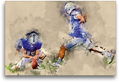 Premium Textil-Leinwand 45 x 30 cm Quer-Format American Football | Wandbild, HD-Bild auf Keilrahmen, Fertigbild auf hochwertigem Vlies, Leinwanddruck von Peter Roder
