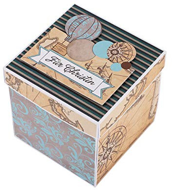 Herz & Heim® Geschenk zum Abschied bei Aupair/Weltenbummler/Work&Travel in Form einer Überraschungsbox mit Namensaufdruck