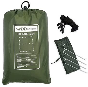 DD Hammocks DD Tarp 4x4 – Grand abri de groupe étanche pour le camping en bâche et les expéditions d'équipe