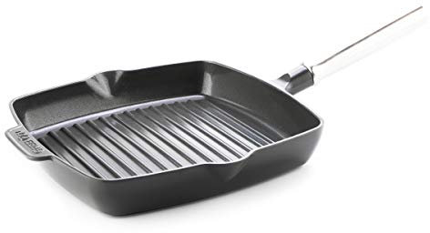 GreenPan CC001931-001 SimmerLite 10'' Grill Pan, Granite, Slate
