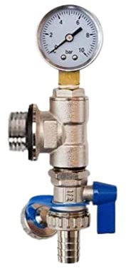 PSW TRADE SUPPLIERS LTD Pressure Gauge Set with Drain Valves for Manifold 1''