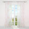HongYa 1 Stück Voile Gardine Transparenter Vorhang mit Kräuselband Wellen Druck H/B 245/140 cm Bunt Orange