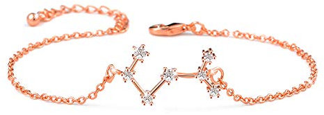 BOCHOI Skorpion Sternzeichen Armbänder für Damen Mädchen, Mama Tochter - Freundin Geschenk Geburtstag Armband, Roségold