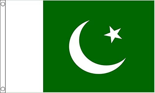 FlagSuperstore Pakistanische Flagge, 1,5 x 0,9 m, 100% Polyester, mit Ösen
