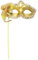 Handheld 3 StüCk Maske FüR Halloween Und Karneval - Verarbeitung Goldene Venezianische Maske Mit Stab Im Set FüR Erwachsene Und Frauen