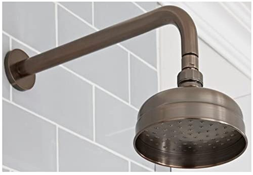Milano Elizabeth Traditional 155mm Round Rainfall Shower Head Wall Mounted Arm - Bronze