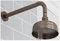 Milano Elizabeth Traditional 155mm Round Rainfall Shower Head Wall Mounted Arm - Bronze