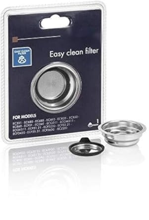 One Cup Easy Clean Filter Cream For Delonghi Coffee Machine EC331 EC680 EC685 EC695 EC820 EC850 EC860 ECF01 ECO311 ECP31 ECP3220 ECP33 ECP3420 ECP35 ECP3630 ECZ351 ECF01 5513280991 DLSC400