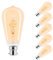 NCC-Licht 5 x LED Spiral Filament Leuchtmittel Edison Form ST64 2,5W B22 Gold extra warmweiß 2000K