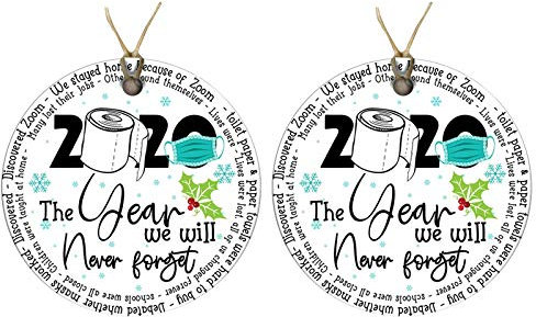 MUMEOMU 2020 Weihnachtsschmuck, Einzigartige Weihnachtsverzierung für Christbaumschmuck, Weihnachtsbaum Anhänger Set Kreative Freunde Geschenk für Familienfreunde