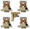 Sunbbingsp Lot de 4 charnières de Pied de Table Pliables à 90 ° - Verrouillage Pliable pour Pieds de Table et bancs - Console Pliante pour (doré)