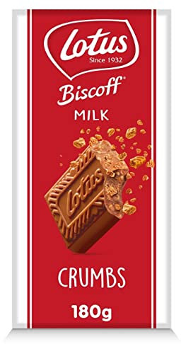 Lotus Barre de chocolat au lait avec miettes de Biscoff 180 g