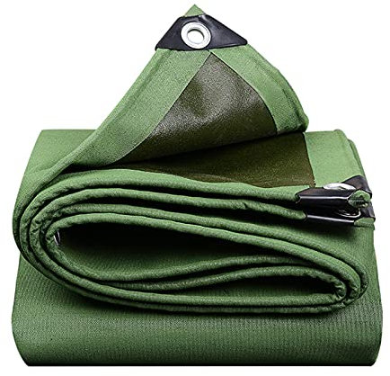 TONGQU Bâche de Protection 550 g/m² avec Oeillets, étanche et résistante aux intempéries pour Meubles de Jardin, Bois, Piscine et Voiture,2x4m/6.56x13.12ft