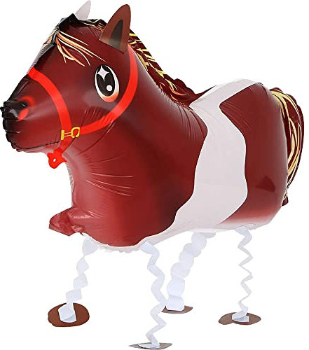 Airwalker Folienballons * Laufende Tiere * als Deko für Geburtstag und Party | 34-115cm groß | Walking Animals Kinder Kindergeburtstag Partydeko Luftballons Ballons, Edition: Pferd