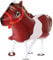 Airwalker Folienballons * Laufende Tiere * als Deko für Geburtstag und Party | 34-115cm groß | Walking Animals Kinder Kindergeburtstag Partydeko Luftballons Ballons, Edition: Pferd