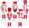 5 Set Weihnachten Nussknacker Ornamente Set Glitzer Zuckerstange Holz Soldat Figuren 5 Zoll Rosa Nussknacker Hängende Dekoration Weihnachten Nussknacker Figuren Ornamente Urlaub Xmas Tree Decor