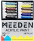 MEEDEN Metallic Acrylic Paint, Set of 12 Vibrant Colors/Tubes (0.74 oz, 22 ml), Rich Pigments, Non Toxic Art Craft Paints for Artists Adults Kids & Beginners, Art Supplies for Canvas Painting
