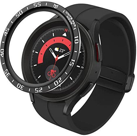 AISPORTS Anello per Lunetta Compatibile con Samsung Galaxy Watch 5 Pro Copertura Adesiva con Anello per Cornice Protezione Antigraffio Custodia Protettiva per Cornice per Samsung Galaxy Watch 5 Pro