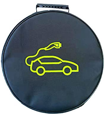 Elektroauto Ladekabel Tasche, Kabel Organizer Tasche für Kabel innerhalb 8m Runder EV Kabelsack Wasserdicht Schwer Entflammbar EV Ladekabel Tasche Auto Werkzeug Aufbewahrungs Organizer 36cmx36cmx8cm