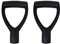 2Pack Shovel D Grip Handle, Plastic Spade Handle Replacement 30mm Inner Diameter Spade Fork Shovel for Digging Raking Tool