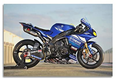 Motorrad-Poster für Yamaha YZF-R1M Motorräder Motorsport Poster Dekorative Malerei Leinwand Wandposter und Kunstbild Druck Moderne Familie Schlafzimmer Dekor Poster