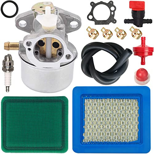 ZAMDOE 499059 Carburador Filtro de Aire para Briggs & Stratton 799869 497586 792253 122T02 122K02 122M02 5hp 6hp 6.5hp 6.7hp Motores de cortacésped para Troy Bilt generador de Lavadora a presión