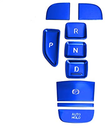 WMTCNC Auto Zubehör Auto Gangschaltung Panel Button Aufkleber Trim Abdeckung Auto Dekoration Zubehör Für Hyundai Für Tucson NX4 2021 2022 2023 (Color : Blue)