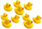 Think Jeck! 10x Mini Badeenten gelb 3,5cm Gummiente Ente Quitscheente Entchen