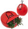 DECO EXPRESS Almacenamiento de Adornos Navideños, Caja Organizador Bolas de Navidad, Bolsa Corona Navidad, Funda Arbol Navidad, Almacenaje Navidad Árbol Adornos Bolsas (Rojo Bolsa de corona)