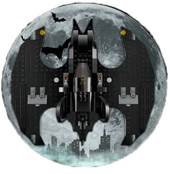 Acrylic Display Case for Lego DC Batwing: Batman vs. The Joker 76265 DC Super Hero Playset,Showcase,Dustproof Storage (Background B(29*29*0.3))