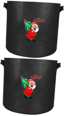 Yardwe Tasche 2 Stück Weihnachts-Pflanzbeutel Zimmer Erdbeerpflanze Weihnachtsbaum-Beutel Pflanzgefäße Für Zimmerpflanzen Garten-Wachstumsbeutel Töpfe Für Zimmerpflanzen