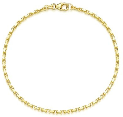 SILBERKETTEN STORE DEIN SCHMUCK ONLINE SHOP Edles Ankerkette Armband Breite 1,9mm | echt 333 Gold | hochglanzpolierte Armkette | Echtgold mit Karabinerverschluß