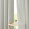 PONY DANCE Vorhang Leinen Wohnzimmer Gardinen Kräuselband 2er Set H 245 x B 140 cm Leinenoptik Gardinen Halbtransparent Boho Vorhänge für Schienensystem Leinengardine Curtains for Bedroom, Hellgrau