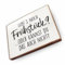 Kühlschrankmagnet mit Spruch - G - Handmade aus Buchenholz - Magnet für Kühlschrank Süß Witzig Lustig - Küchen Kühlschrank Deko 6.5cm x 5cm - Geschenk-Idee (Gibt`s noch Frühstück)